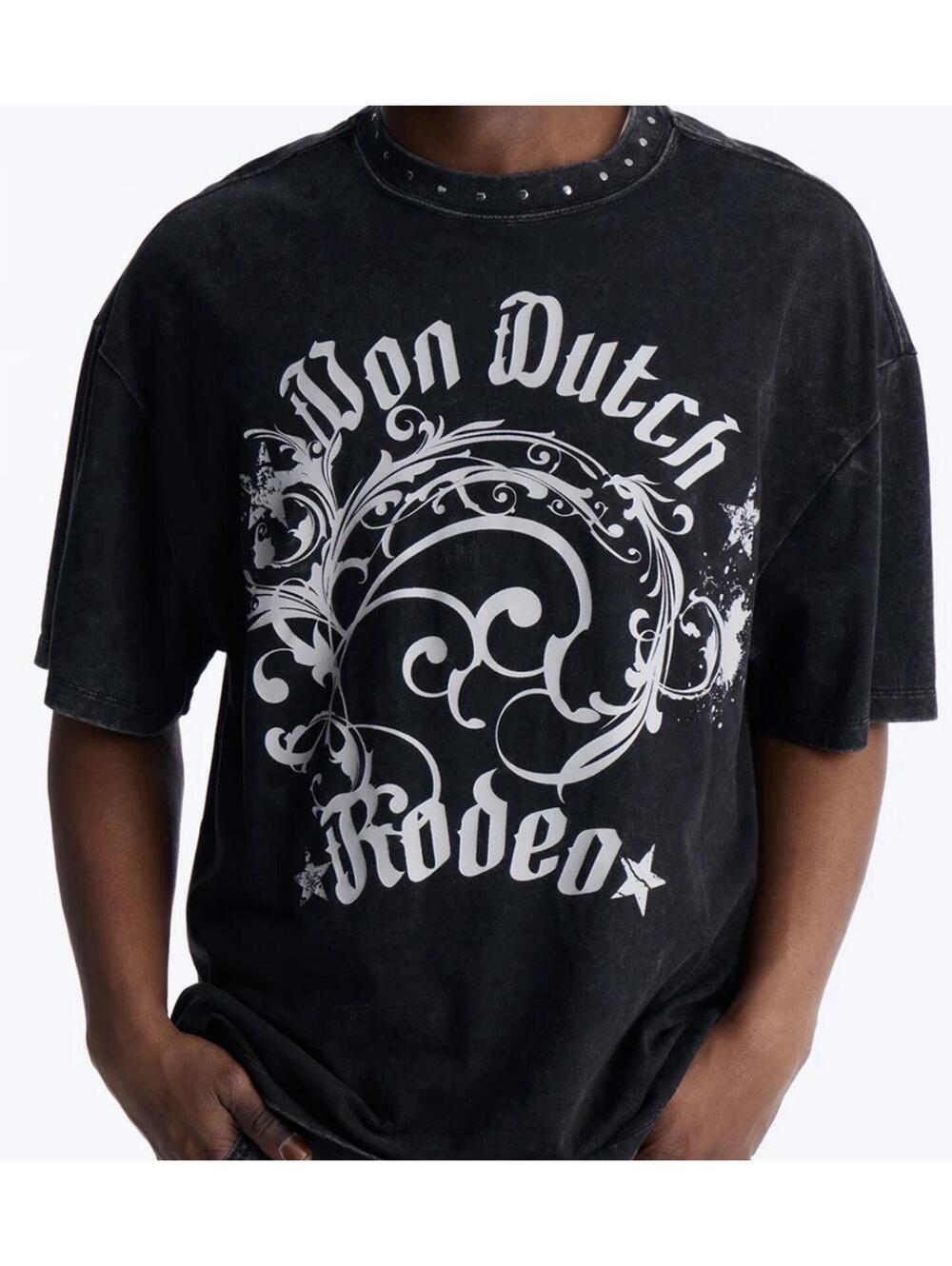 Von Dutch Short Sleeve Crew Neck Graphic Tee Black Men's LG NWT